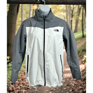 The North Face White Gray Resolve Plus Shell Jacket Women's Size Large Dryvent